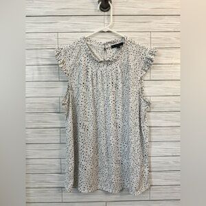 Black and White Speckled Blouse